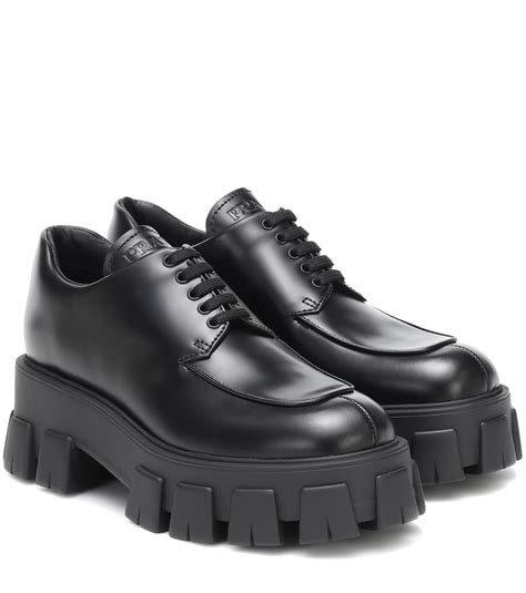 prada monolith leather brogues|prada shoes uk.